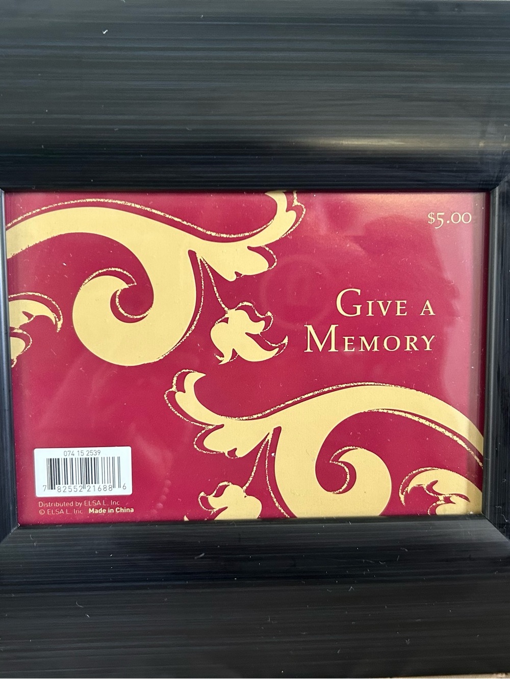 Give a Memory Red and Gold Photo Frame Insert by